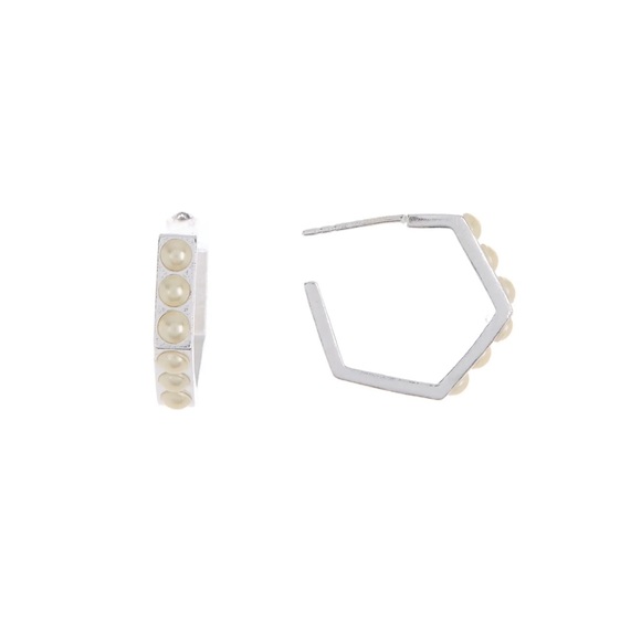 NWT Alex and Ani Honeycomb Huggie Hoop Earrings - Picture 3 of 8